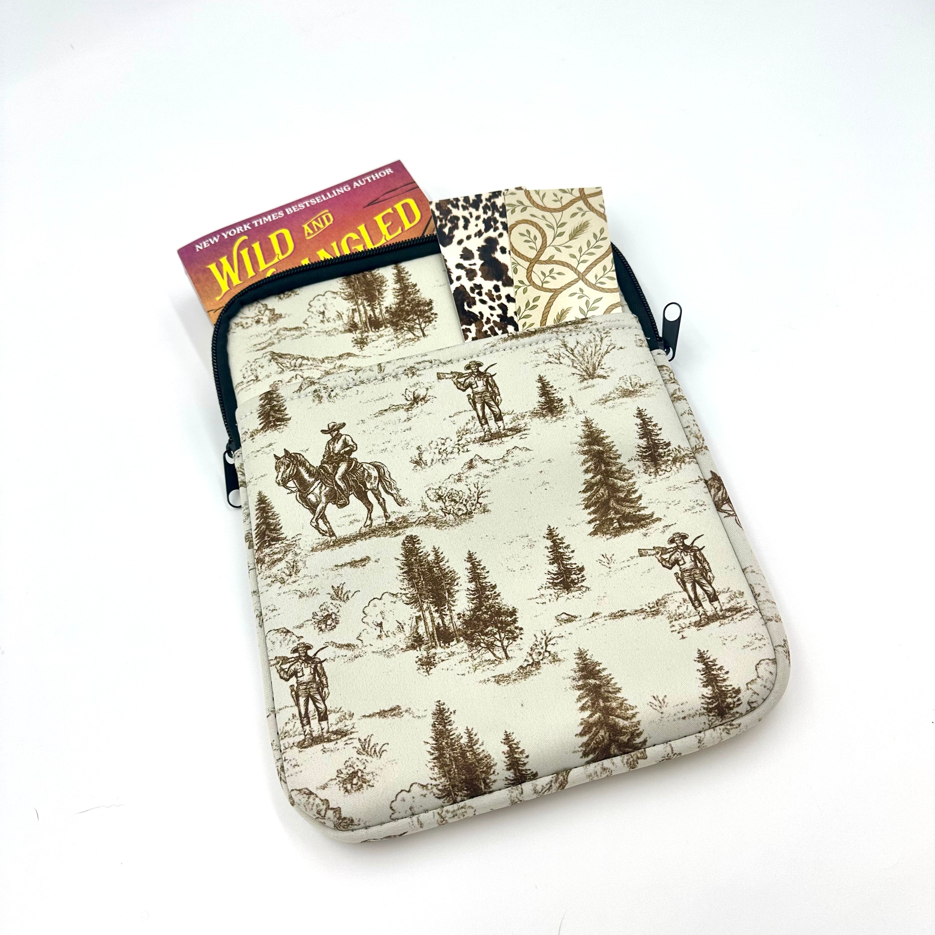 Golden Cowboy Print iPad Sleeve – Western Ranch Design Laptop or book sleeve!