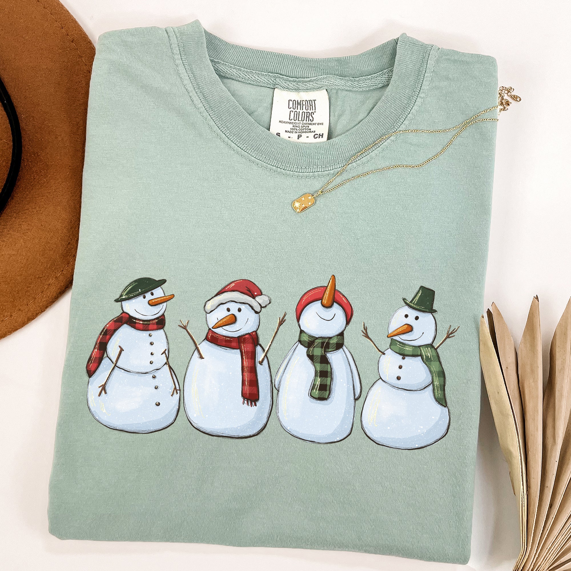 Adorable Snowman Christmas Santa Xmas Winter Wonderland Edition Comfort Colors Tee