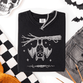 Cute Bat Halloween Nightfall Spooky Silhouette Adorable Creature Comfort Colors Tee