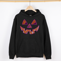 Jack-O-Lantern Iconic Halloween Retro Vintage Spooky Autumn Cozy Hooded Sweatshirt