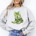 Cowboy Boots St Patrick's Day Shamrock Clover Lucky Leprechaun Festive Traditional Irish Luck Sweatshirt