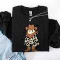 Halloween Ghost Cowboy Western Country Spirit Autumn Night Graphic Cozy Vintage Sweatshirt