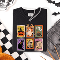 Classic Halloween Ghost Black Cat Pumpkin Witch Spooky Season Comfort Colors Tee
