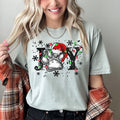 Joyful Christmas Dog Paw Print Design For Seasonal Joy And Cozy Family Moments Comfort Colors Tee