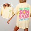 Lake Bum Sun Rays Lake Days Front And Back Boat Summer Edition Comfort Colors Tee