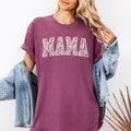 Mama Faux Lace Coquette Varsity Mother's Day Collection Edition Comfort Colors Tee