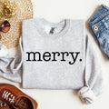 Merry Classic Minimalist Christmas Winter Snow Santa Xmas Seasonal Edition Sweatshirt