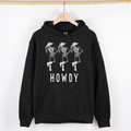 Howdy Skeleton Cowboy Ghost Witch Aesthetic Meme Halloween Spooky Graphic Hoodie
