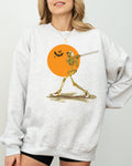 Graphic Golf Skeleton Spooky Witch Meme Halloween Costume Sorcery Edition Sweatshirt