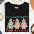 Oh Christmas Tree Treat Snack Little Debbie Nostalgic Holiday Dessert Memory Lane Comfort Colors Tee