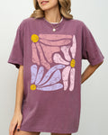 Pastel Gorgeous Abstract Flowers Boho Floral Design Summer Vibes Gardening Festival Nature Comfort Colors Tee