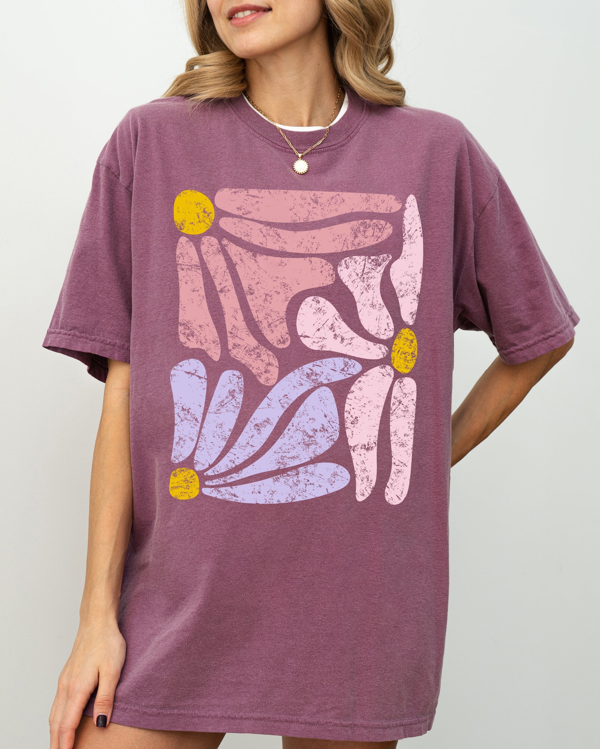 Pastel Gorgeous Abstract Flowers Boho Floral Design Summer Vibes Gardening Festival Nature Comfort Colors Tee