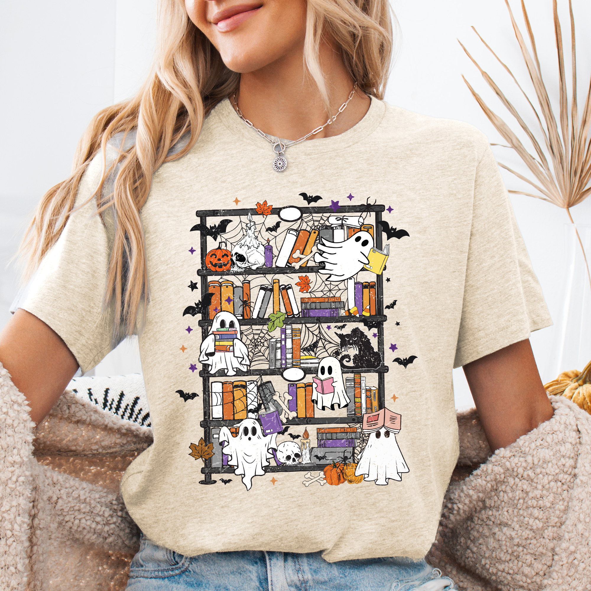Reading Ghosts Bookish Library Spooky Halloween BookTok Collectors Edition Graphic Tee