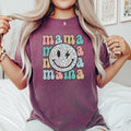 Retro Mama Smiley Leopard Print Mother's Day Mom Graphic Edition Comfort Colors Tee