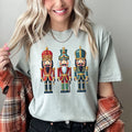 Retro Nutcrackers Classic Colorful Christmas Print Illustration For Holiday Season And Nostalgia Comfort Colors Tee