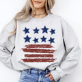 Retro Stars And Stripes Patriotic America Fourth Of July Flag Design Classic Sweatshirt