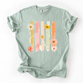 Spring Floral Brush Strokes Comfort Colors Tee