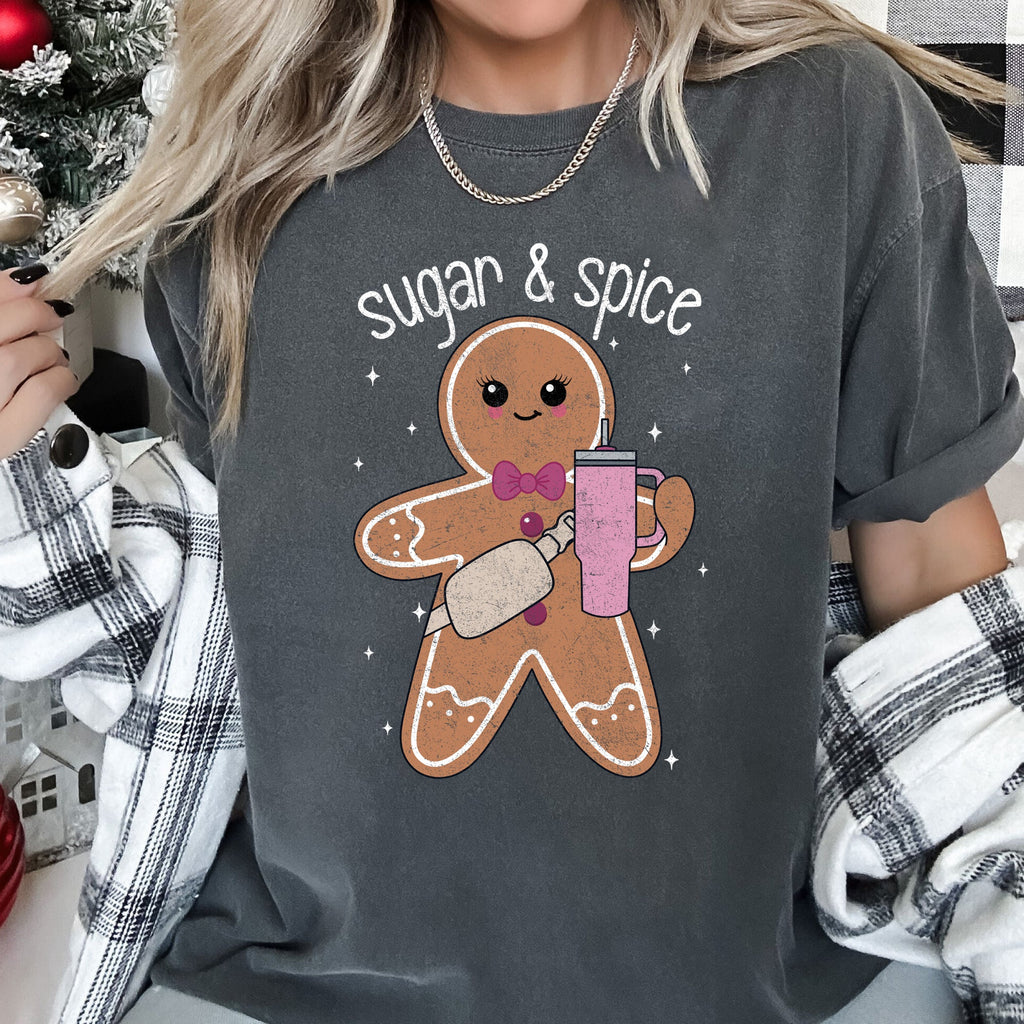 Sugar And Spice Gingerbread Man Stanley Christmas Holiday Classic Comfort Colors Tee