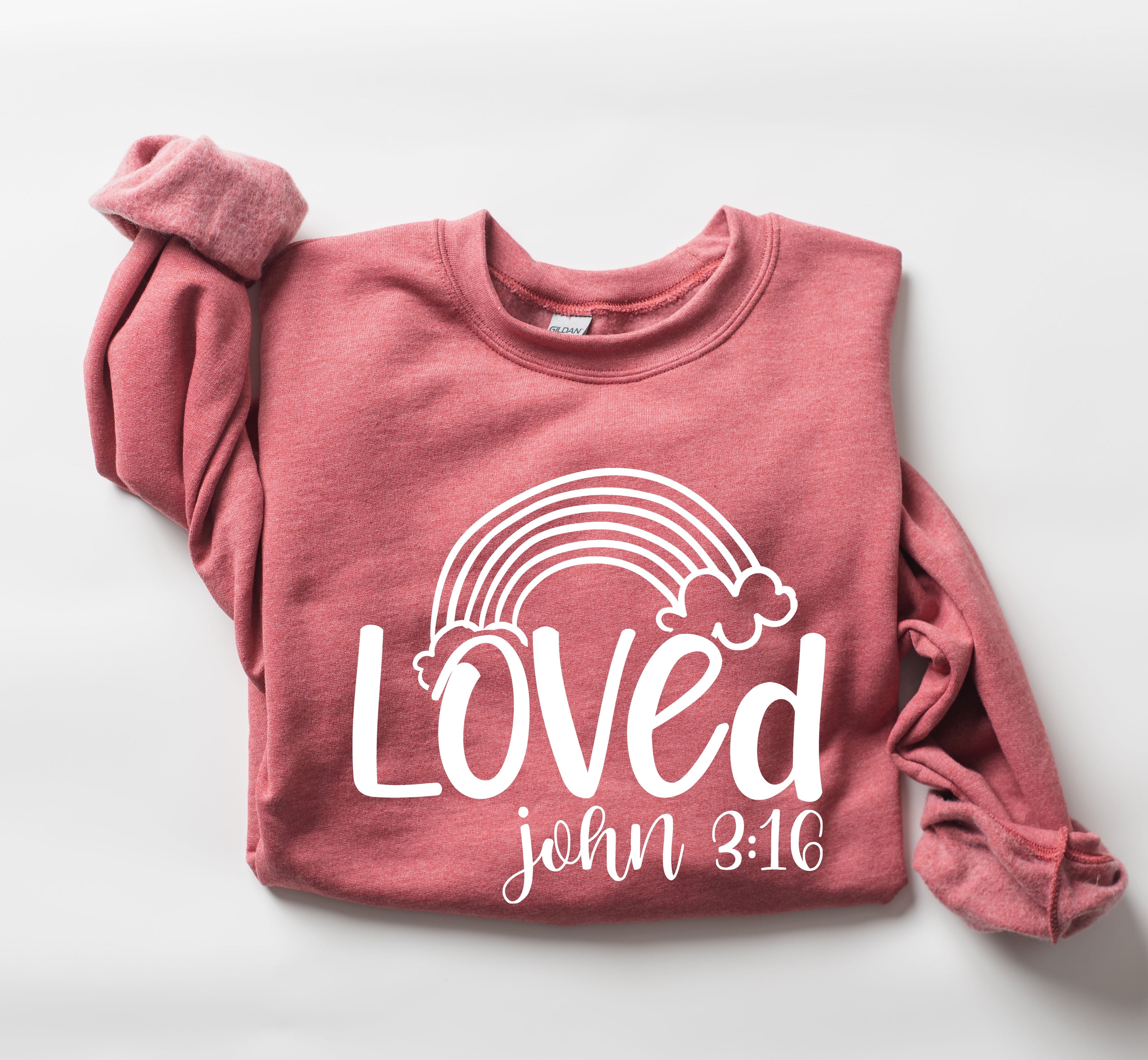 Retro Loved Rainbow Vintage Valentine's Day Nostalgia Heartfelt Celebration Edition Sweatshirt