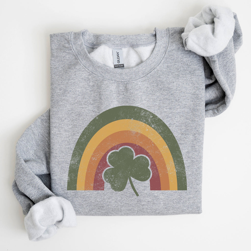 Cozy Vintage Retro St Patrick's Day Rainbow Irish Lucky Premium Classic Sweatshirt