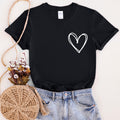 Double Heart Pocket Print Valentine's Day Edition Extra Soft Comfort Fit Graphic Tee