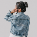 Embroidered Denim Jacket - Wifey