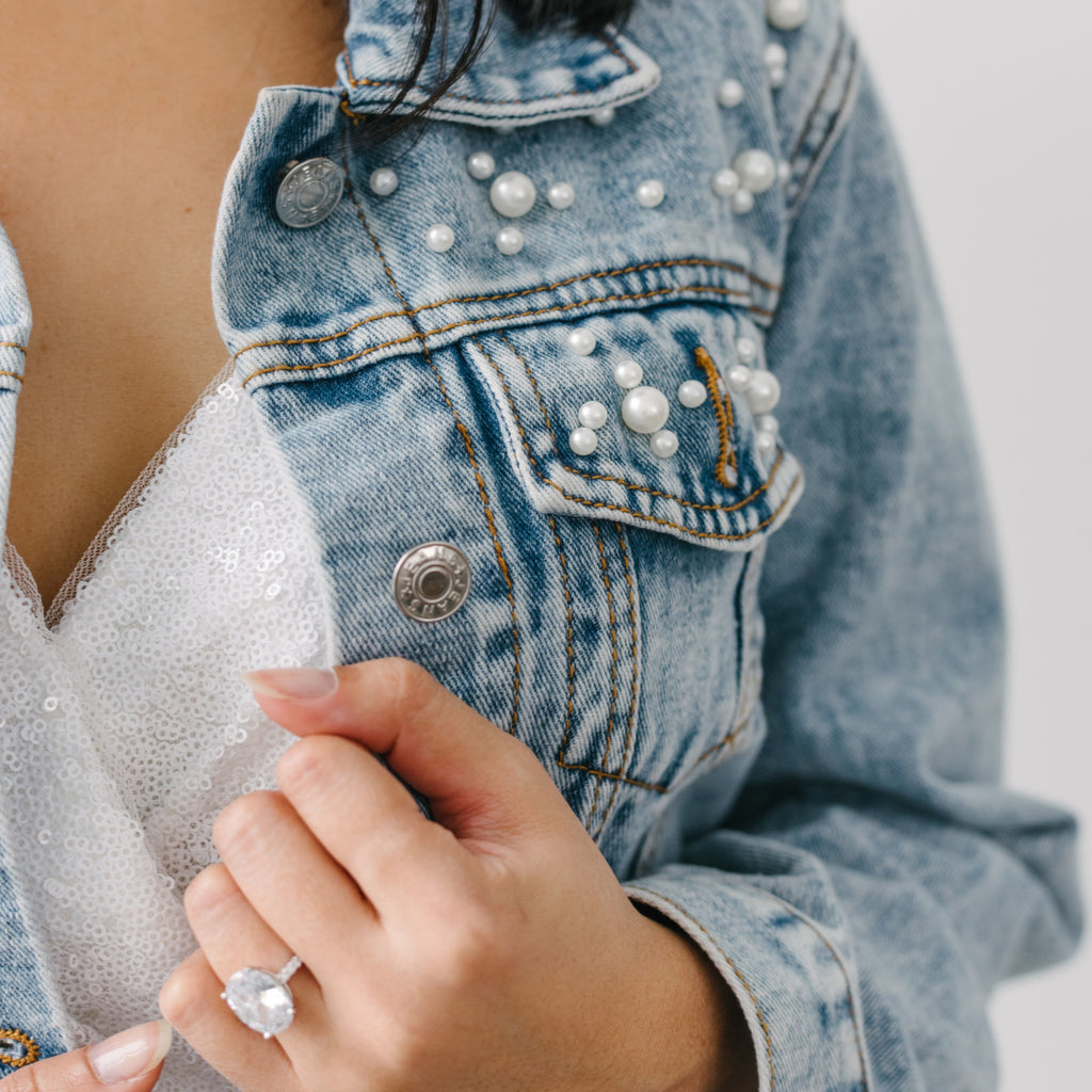 Embroidered Denim Jacket - Wifey