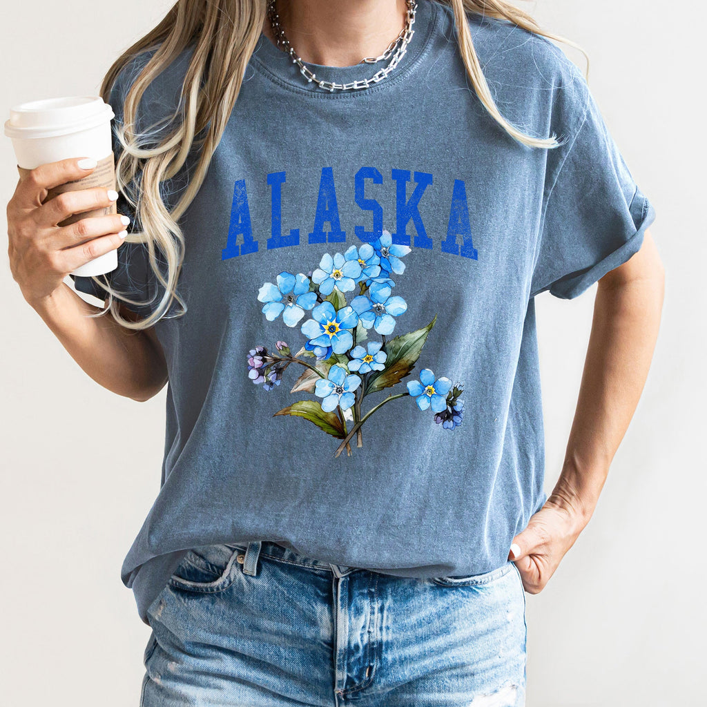 Alaska State Flower Comfort Colors Tee