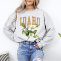 Idaho State Flower Botanical Emblem Artwork Celebrating Northwest Beauty And Home State Pride Sweatshirt