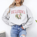 Oklahoma State Flower Bold State Pride Graphic Artwork In Premium Comfort Sweatshirt
