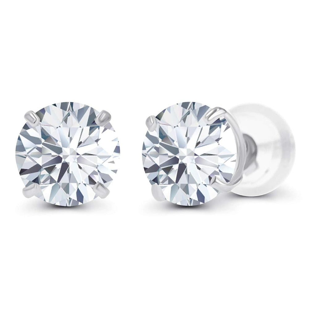 1.00 CTW AGI Certified Lab-Grown Diamond Stud Earrings in 14K Gold – E Color VS Clarity